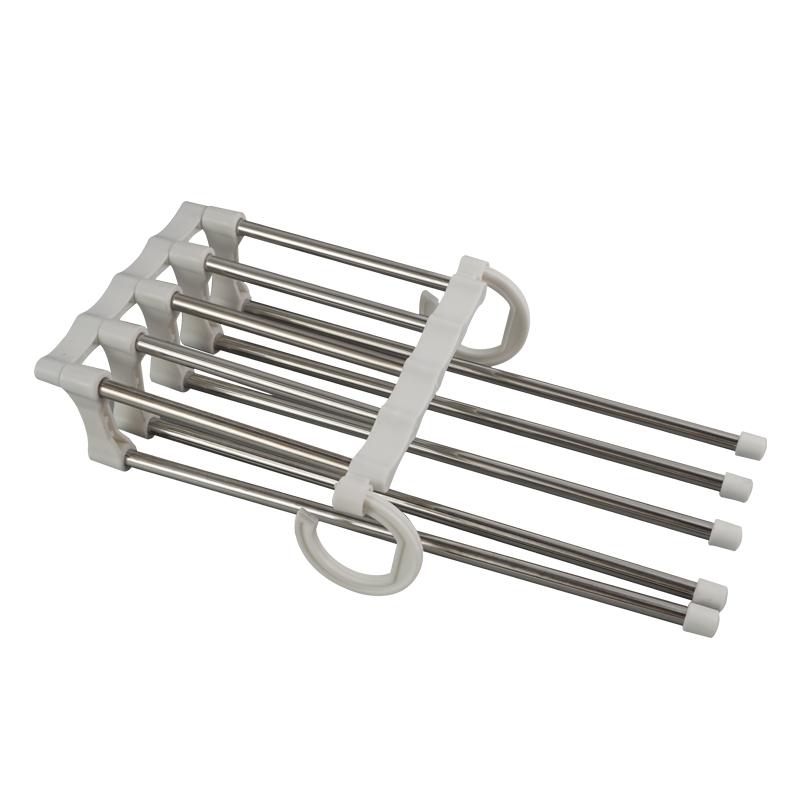 

Fashionable New Five in One Anti Slip Pants Rack, Multifunctional Foldable Storage Rack,Dedicated To Wardrobes,Saving Space белый