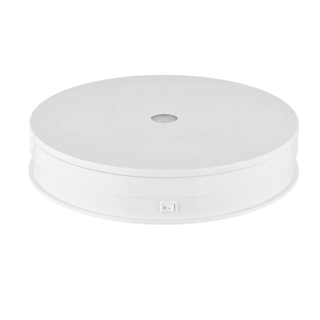 25cm  10 Inch Motorized Rotating Display Stand with LED Light 360 Degrees Rotatable Electric Potography Turntable for