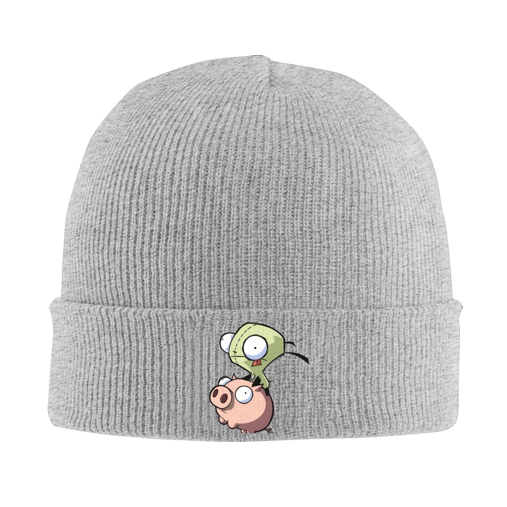 Invaders Zims Beanie Hats Bonnet Hats Female Male Street Y2K Kpop Knitting Hat Winter Design Elastic Caps