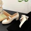 Print Random High Heels Shoes Women Mary Jane Shallow Sandals 2024 Fashion Brand New Lolita Shoes Summer Pumps Dress Mujer Shoes