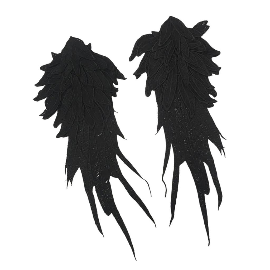 1pair Angel Wing Embroidery Patches Fashion Clothing Applique Costume Accessory for Personalized Clothing