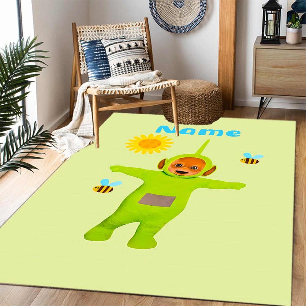 Green Alien Adventure Personalized Name Carpet Design for Outdoor Hallway Dining Room Kitchen Anti-slip Rug Decorate Offices