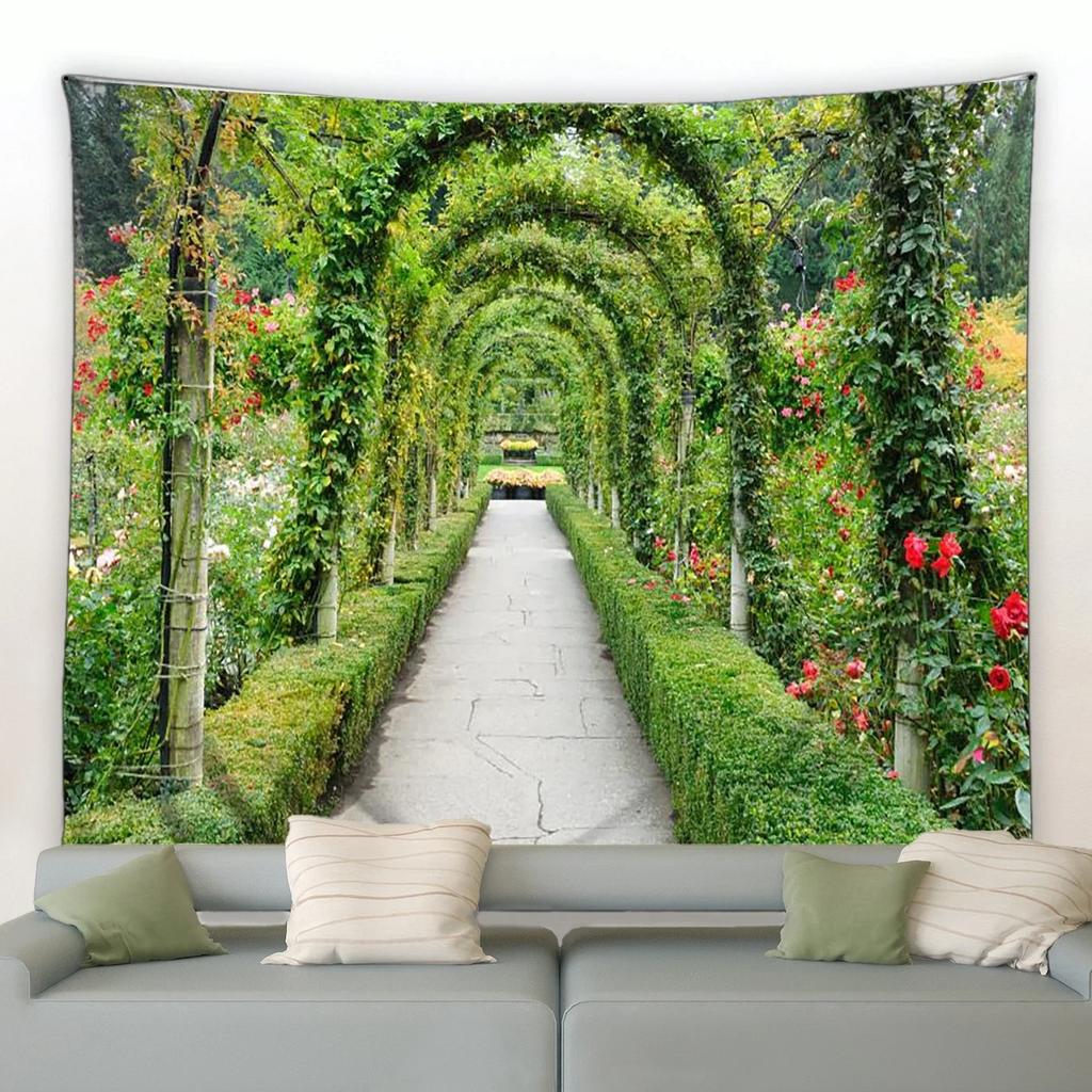 Spring Garden Flowers Wall Decor Tapestry Home Living Room Tapestry