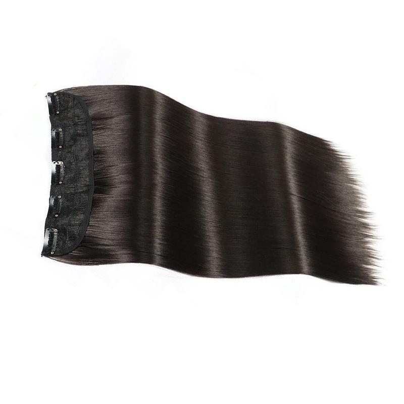 LISI волосы женские натуральные длинные прямые волосы наращивание парик 5 зажимов — фото 23