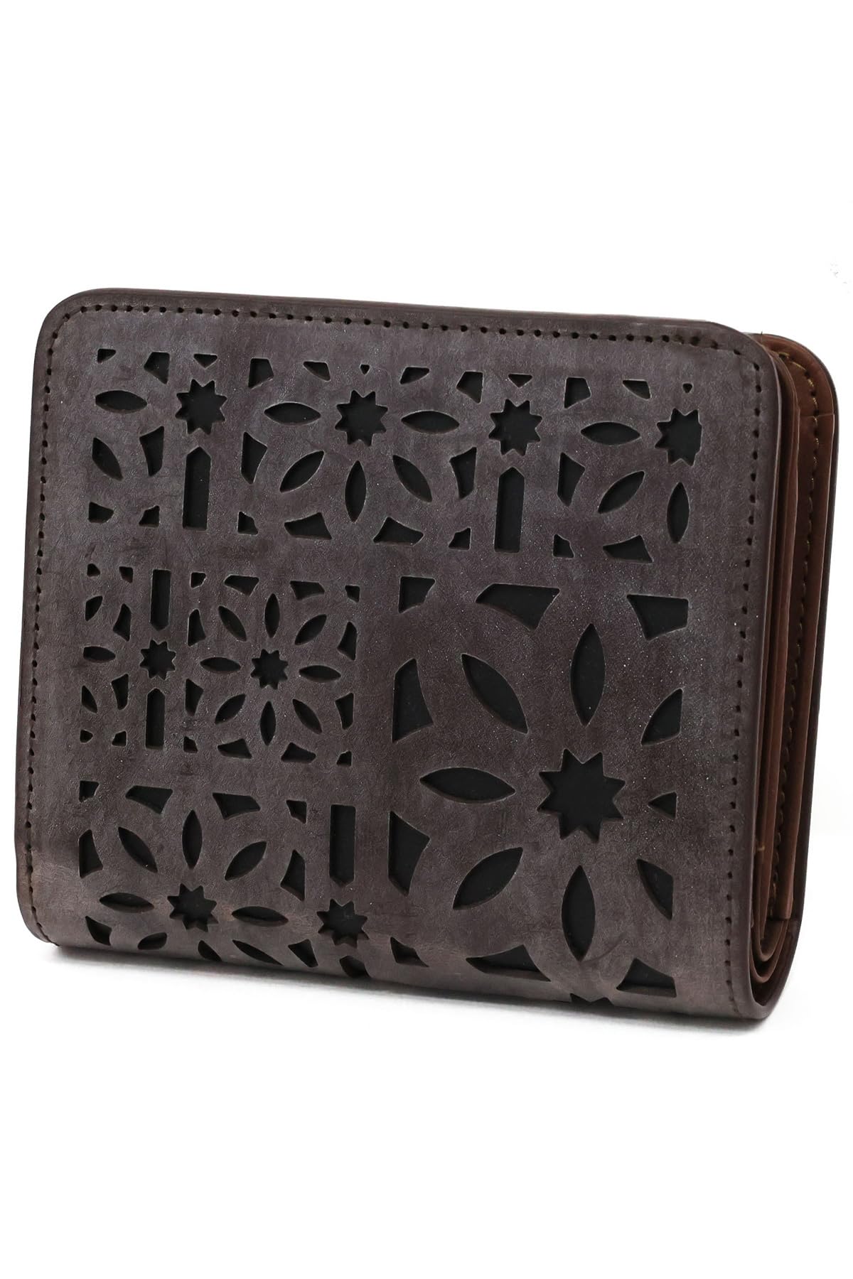 

Genten Women s Bifold Wallet, Genuine Leather, Dark Brown, GE-44842-54