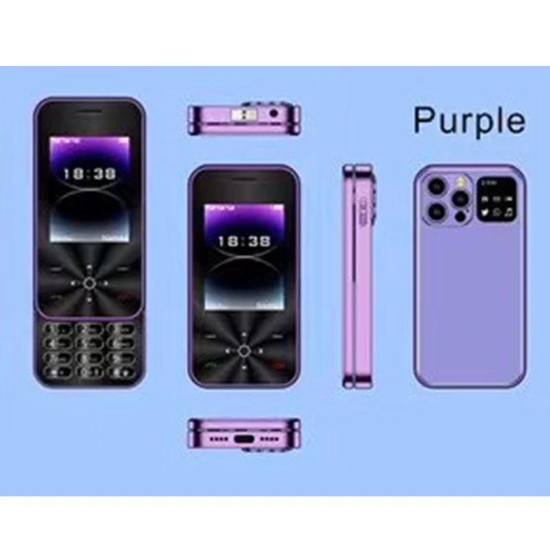 

Мобильный телефон-слайдер с чехлом 2,4 дюйма, 2G GSM, две SIM-карты, MP3, MP4, камера, волшебный голос, фонарик, быстрый набор, FM, мини-телефон для леди фиолетовый