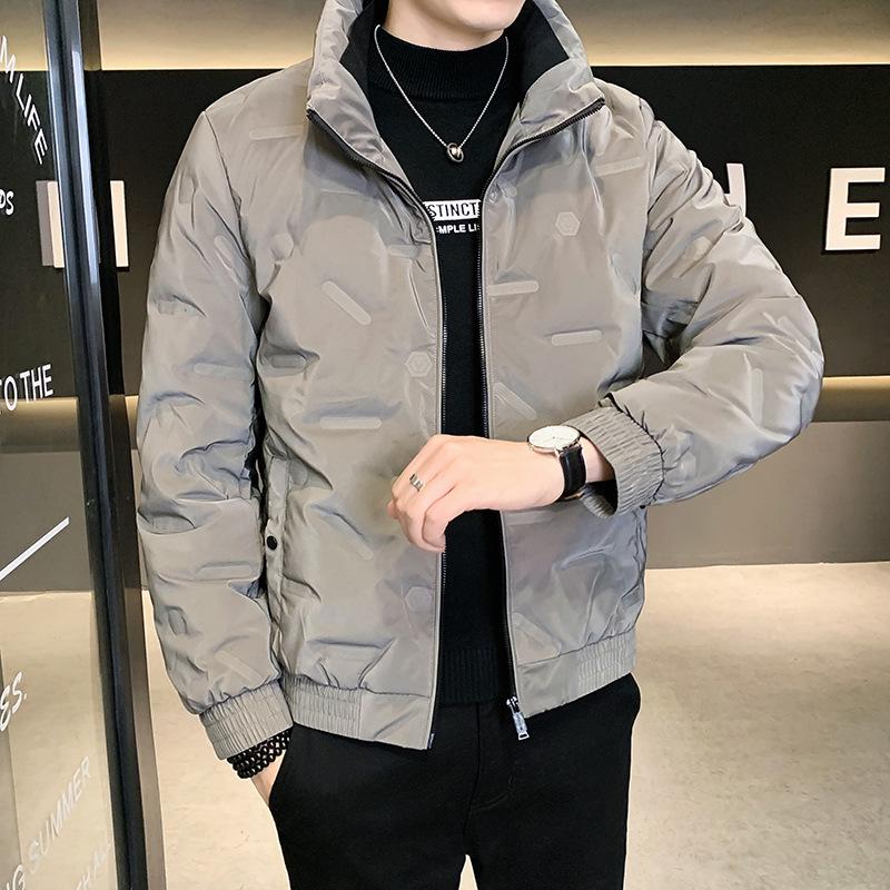 

2023 Мужская зимняя повседневная теплая белая куртка-пуховик 3XL шампанского