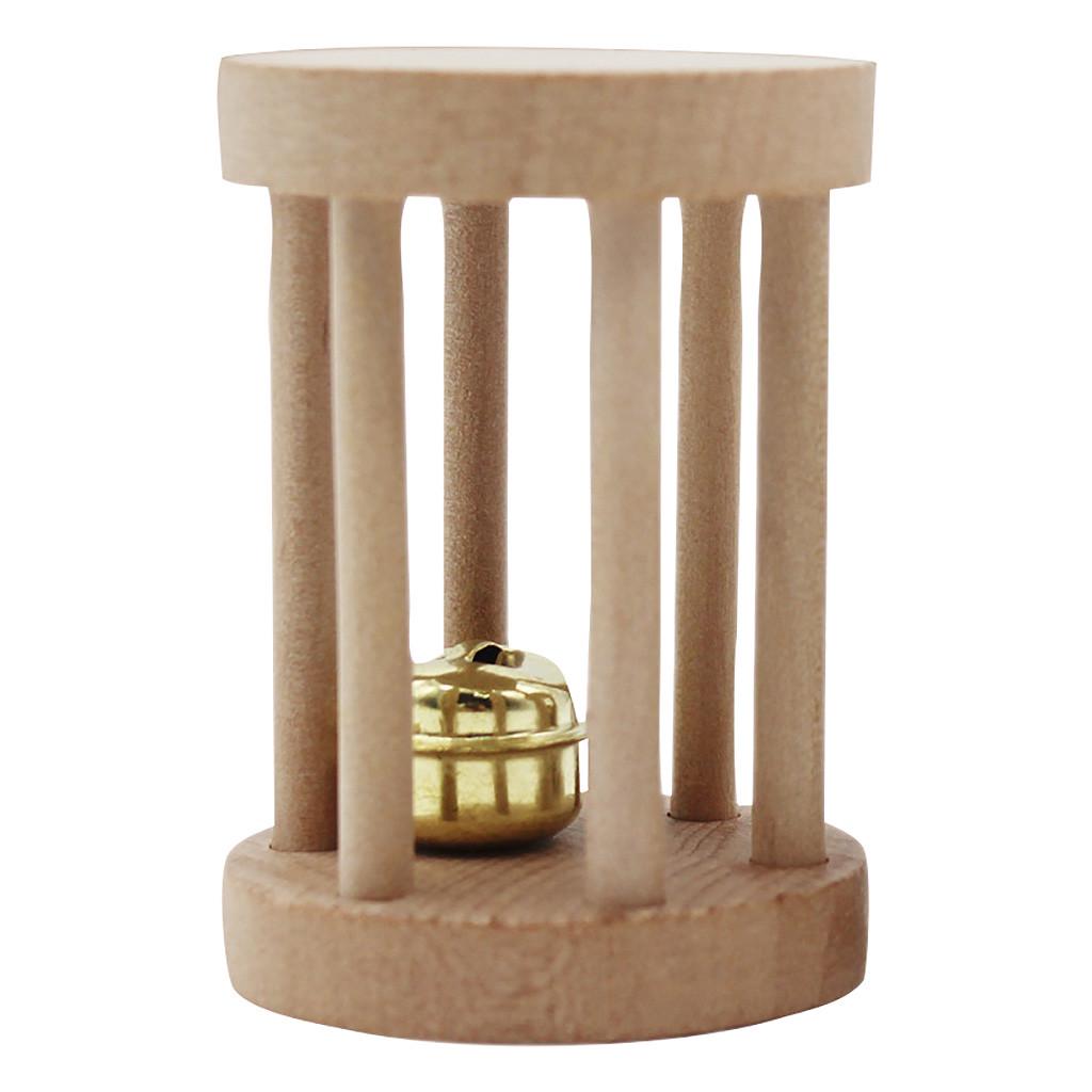 

Wood Parrot Chew Toys with Bell For Birds Parrots Grinding Toy Rattle Gnaw Toys