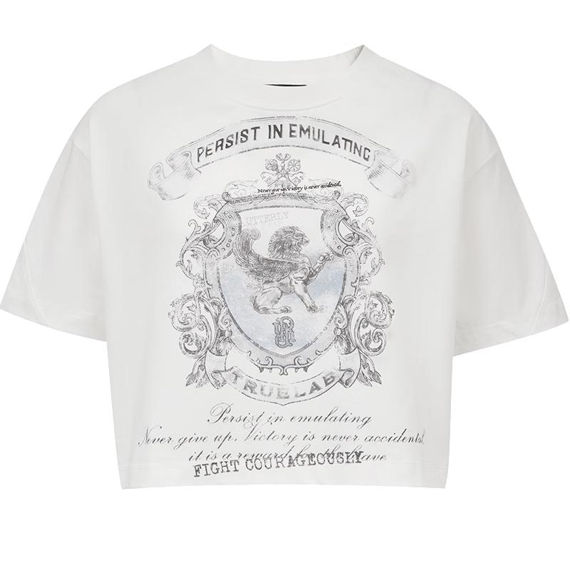 ONLY Women s 2025 Basic Printed Loose Short T-shirt S