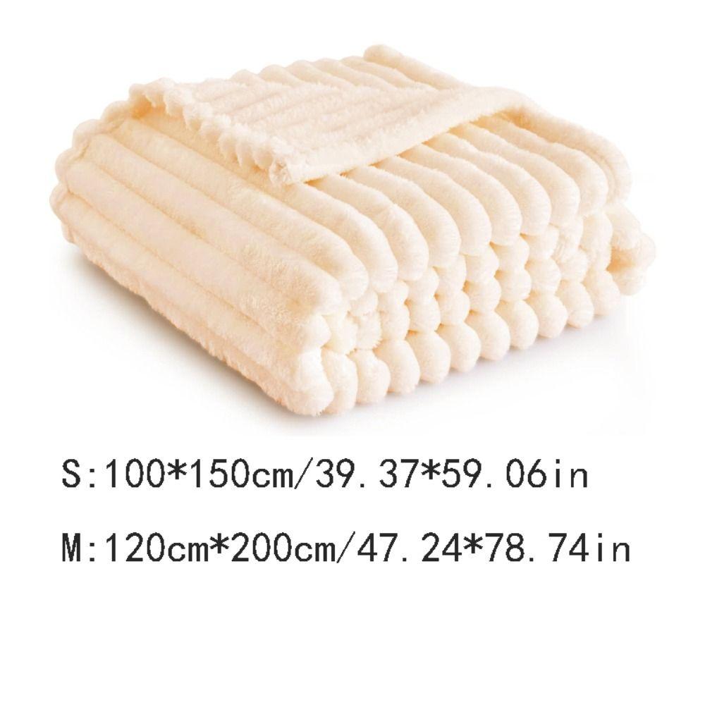 Durable Solid Color Flannel Blanket Thickened Comfortable Blanket Soft Warm Office Nap Blanket Travel