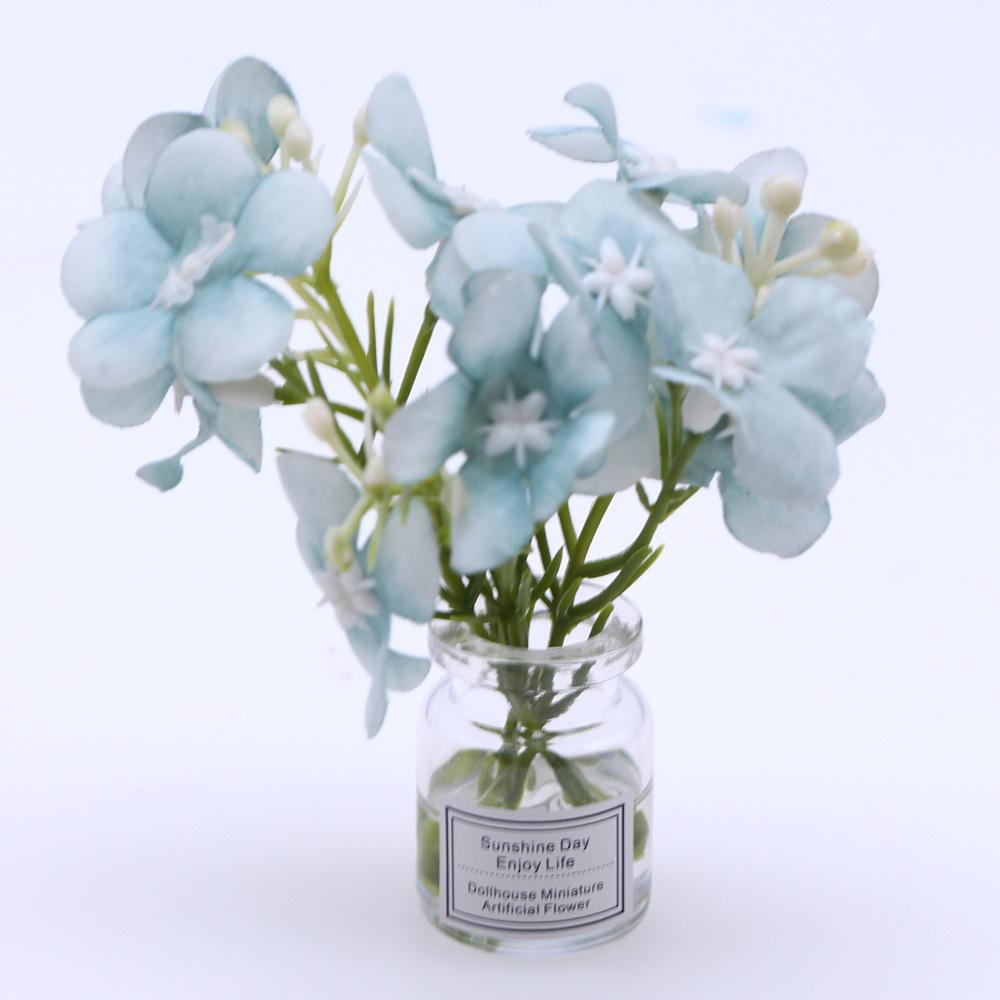 Doll House Miniature Mini Potted Flowers Green Potted Plant Model Toys For Dollhouse Accessories Decoration