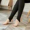 Autumn and Winter Fleece Thickened Threaded Cotton Vertical Striped Leggings, Foot-stepping Thermal Pants, Women's Integrated Pants