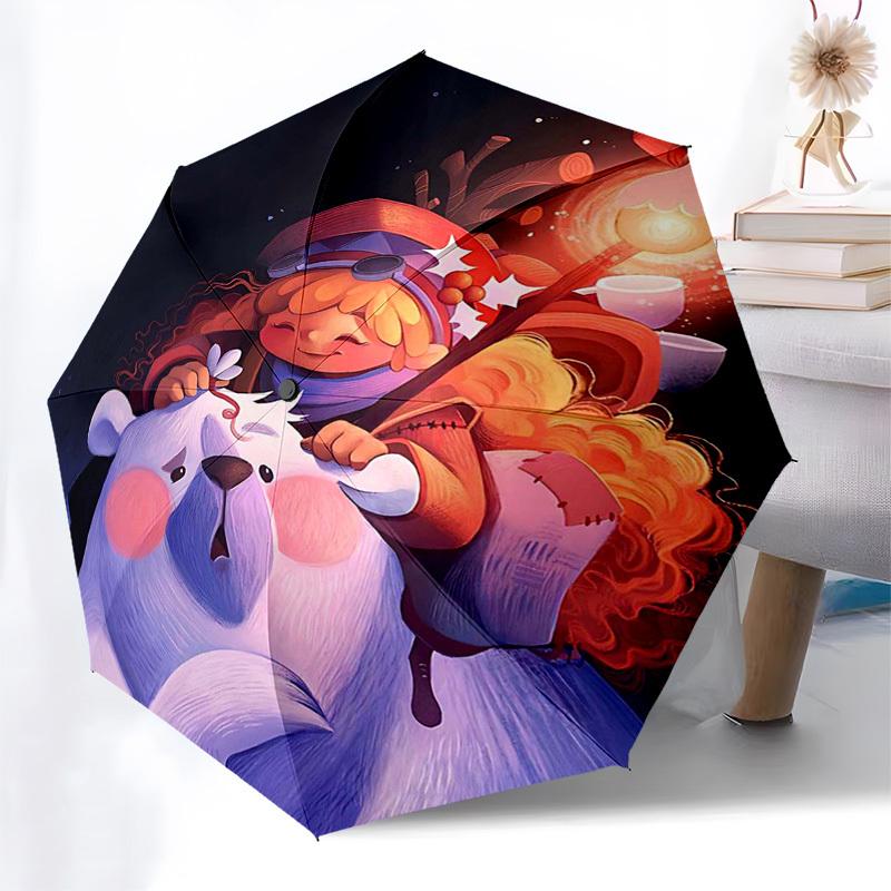 

1pc Magical Adventure: Automatic Opening/Closing Umbrella with Foldable Design, Perfect for Outdoor Enthusiasts and Festive Occasions!K074