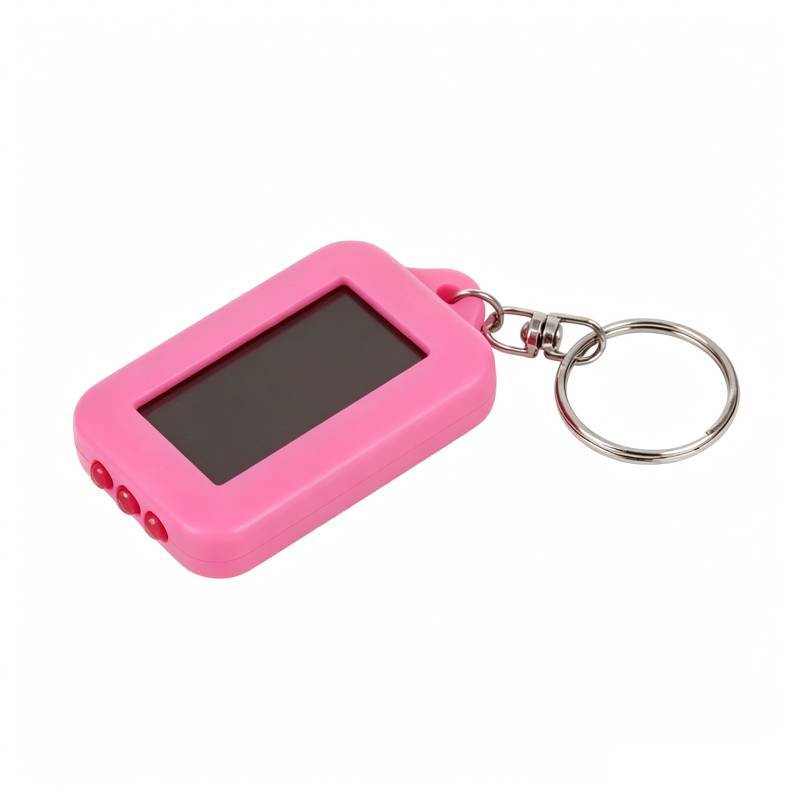 Portable Solar Powered Led Flashlight Keychain With Hand Crank For Outdoor Camping