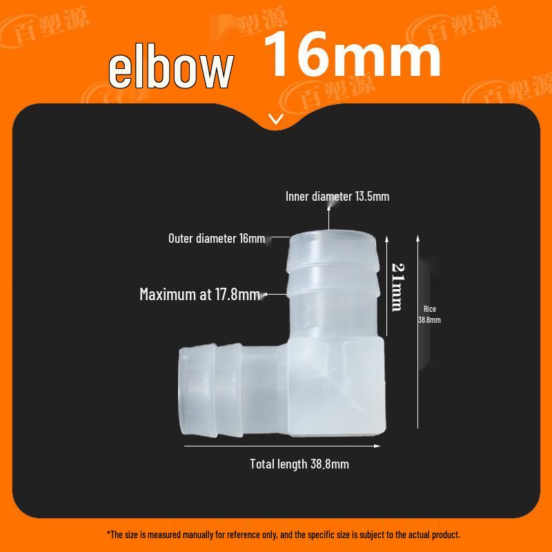 Plastic Elbow Hose Connector 90° Barb for Fish Tank Water Pipe
