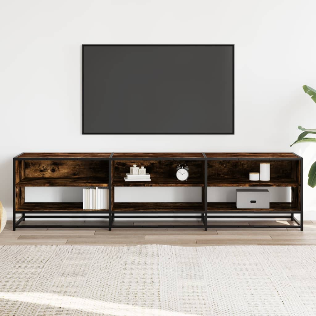 TV Stand Smoked Oak 180 x 40 x 46 cm Engineered Wood