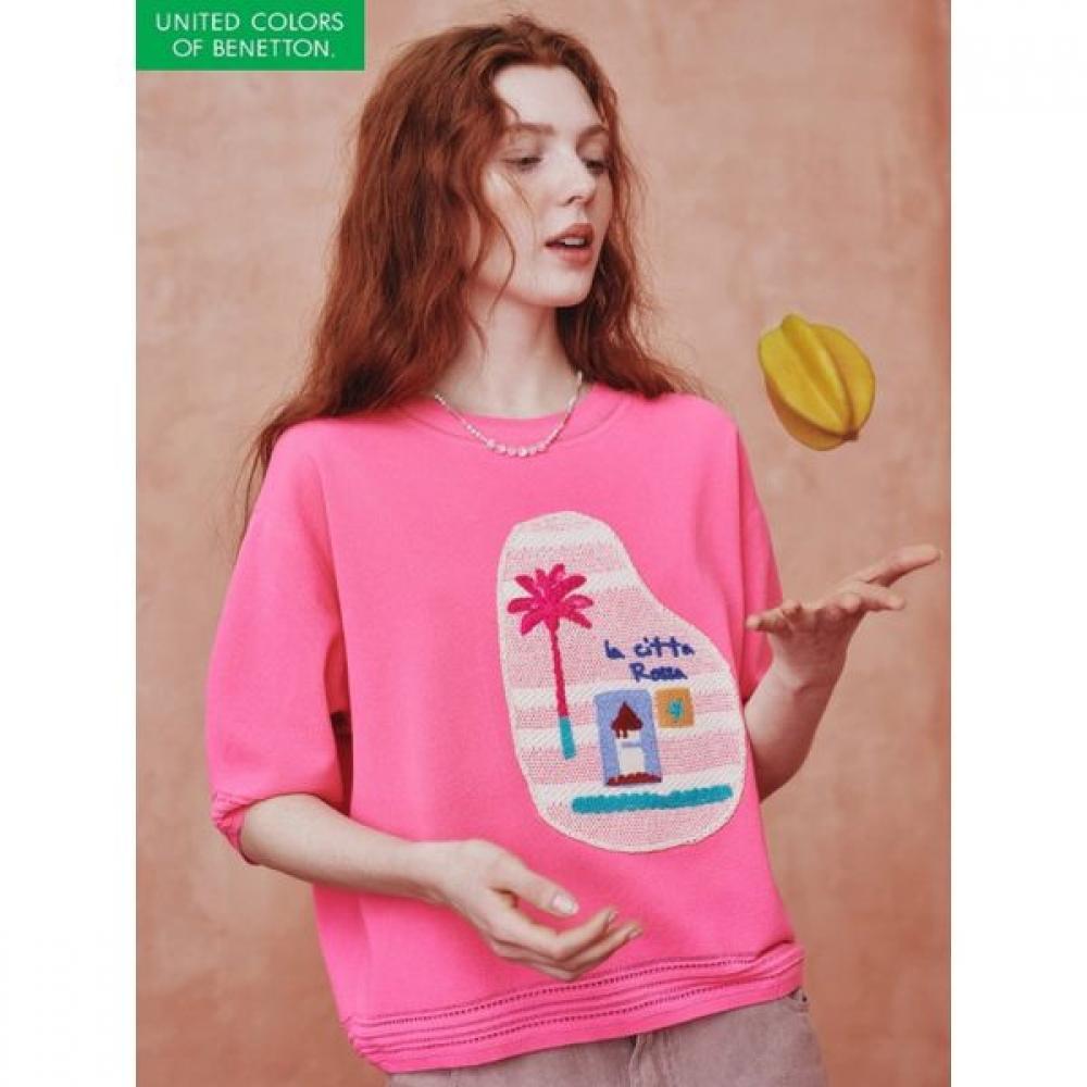 

[benetton] Сетчатая вышивка, нашивка, вязаный Bakpb3531 HP/OS