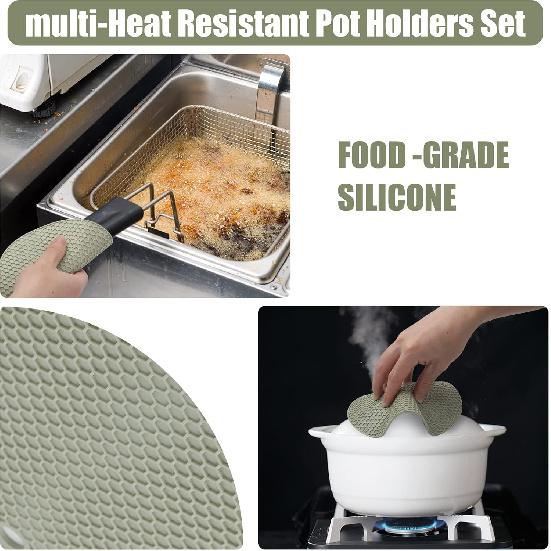 4pcs Silicone Jar Opener Gripper Pad, 5.7 Inch 6.8 Inch Jar Gripper Pad Multi-Purpose Round Honeycomb Jar Opener for Weak Hands Seniors Elderly Kids