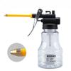 High Pressure Oil Can with Long Spout, Manual Transparent Lubricant Applicator for Home and Automotive Use, 250ml Capacity