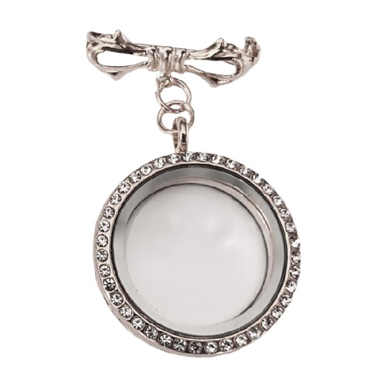 Sophisticated Alloy Butterfly Jewelry Pieces Combining Photo Storage Function and Diamonds Embellishment