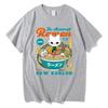 Nine Sols Yi Ramen T Shirt Fashion Men Aesthetic Funny Cute Cat Noodle T-Shirt Unisex High Quality Noodles Cotton Tees
