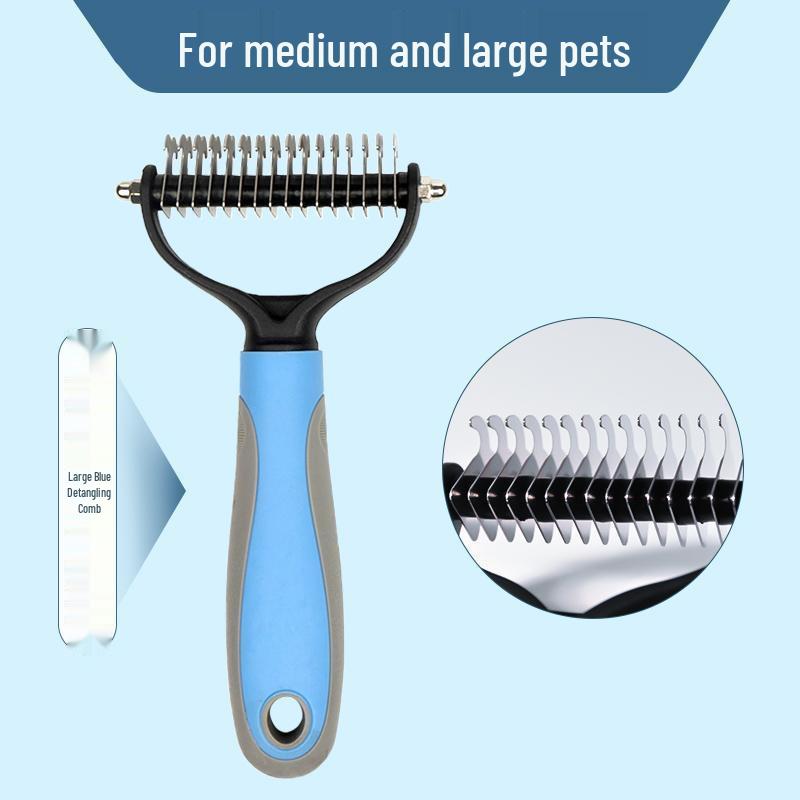 

Pet Hair Detangling Comb - Quick Remover for Shedding & Matting in Cats and Dogs Source Factory