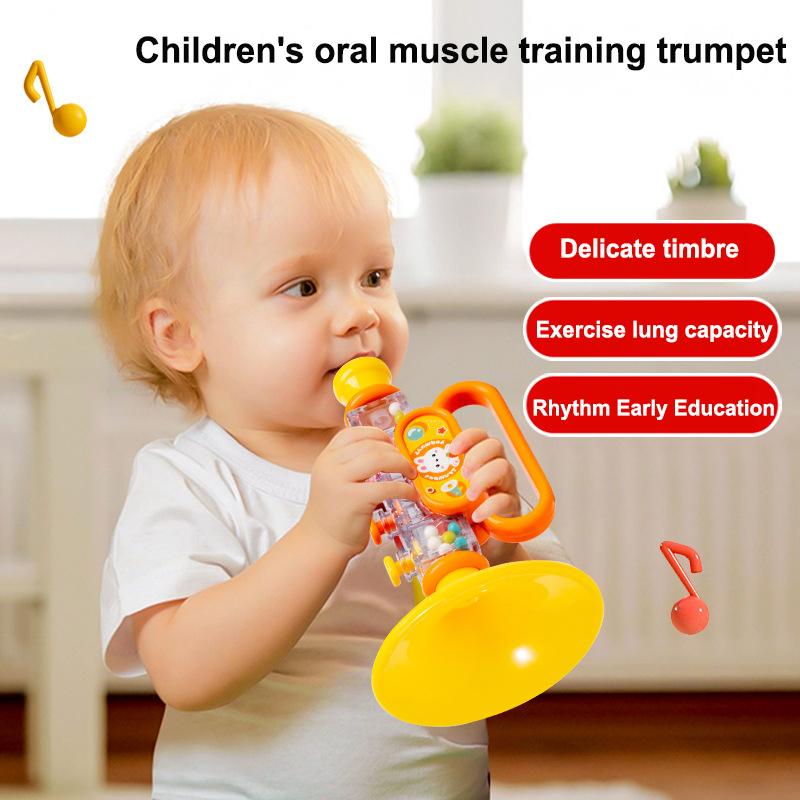 Baby Educational Fun Trumpet Toy Children's Whistle Musical Instrument Exercise Speech Development Toy Birthday Gift