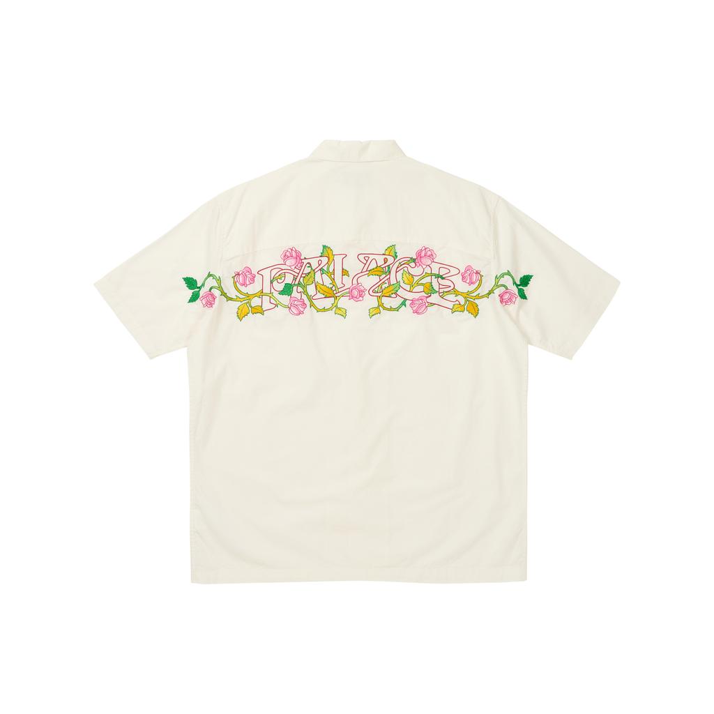 Palace English Rose Shirt White Unisex Tops P28SHT006