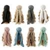 Square Shape Lace Trim Scarf Breathable Sun-Protection Shawl Fashion Bohemian Scarf