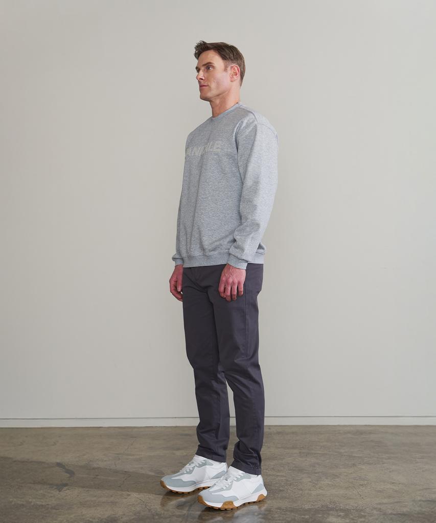 PANICALE Charcoal Regular Slim Fit Twill Pants