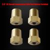 Ampper 3/8"-16 Thread Female Brass Battery Terminal Post Adapter Battery Charging Post Terminals for 3/8" Stud Extension, Pack of 4