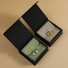 Pu-Ledertaschen-Set Klappdeckel-Papier-Schmuckschatulle Aufbewahrung für Halsketten, Armbänder, Ohrringe Geschenkbox High-End-Schmuckorganizer