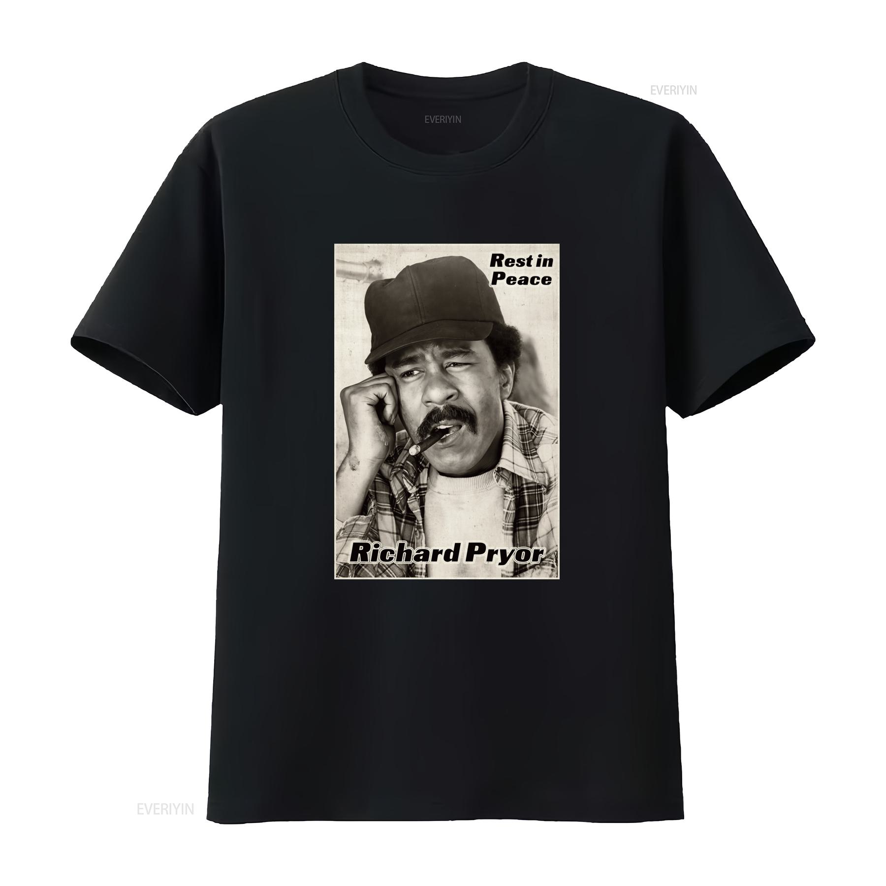 

Vintage 1990s Richard Pryor Memorial T Shirt Size XL Rip Rest In Peace Design vintage Washed Comfortable homme Breathable 4XL
