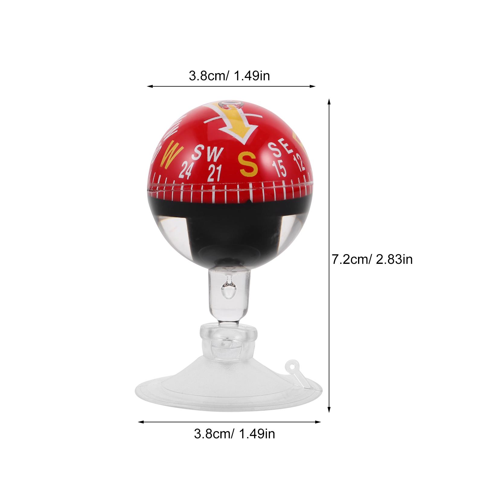 Mini Car Compass Suction Cup Mount for Dashboard Or Windshield High Precision Directional Guide for Outdoor Driving