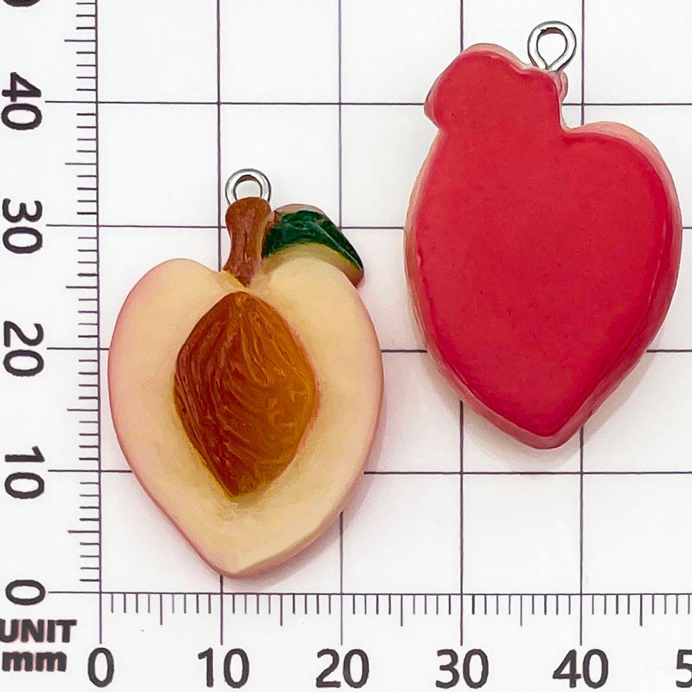15-Color Resin Cartoon Fruit Pendants: Watermelon & Apple Charms for DIY Jewelry