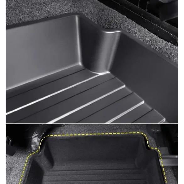 For Volkswagen T-Cross 2019-2023 Car Front Seat Under-seat Storage Box Felt Cloth Car Under Seat Layered Storage Box