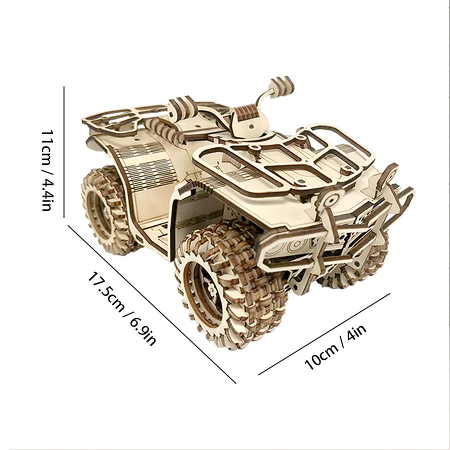 3D Wooden Puzzle for Adults Excavator Wooden Mechanical Model Car Kits to Build Brain Teaser Truck Toys Birthday for Men Boys