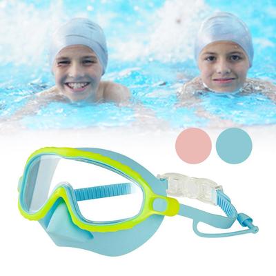 Swim Goggles with Nose Cover Wide Field Of View Diving Mask Anti-Fog Anti-Leak ,Toddler Swimming Goggles For Kids Ages 3-15