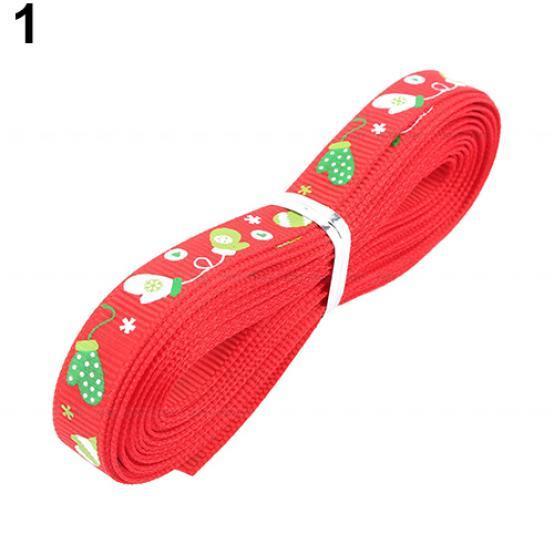 5 Meter 10mm Julgran Snöflinga Mönster Förpackningsband Juldekor