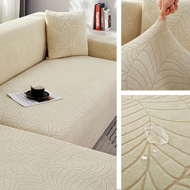 Waterproof Sofa Cover Jacquard Solid Color Sofa Slipcover Living Room Stretch All -Inclusive Sofa Cover Without Armrests