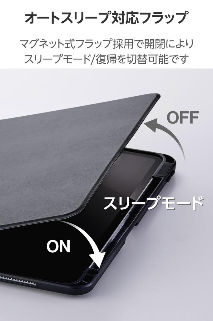 Elecom Pouzdro pro iPad Pro na výšku nebo na šířku s magnetickou klapkou na pero 11palcový (M4) Kryt, Otáčení o 360 stupňů, Polohování, Odnímatelný, Úložný prostor, Včetně,
