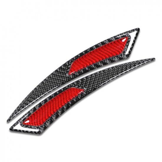 2X Carbon Fiber Car Wheel Eyebrow Fender Arch Trim Strip Decal Sticker Accessory