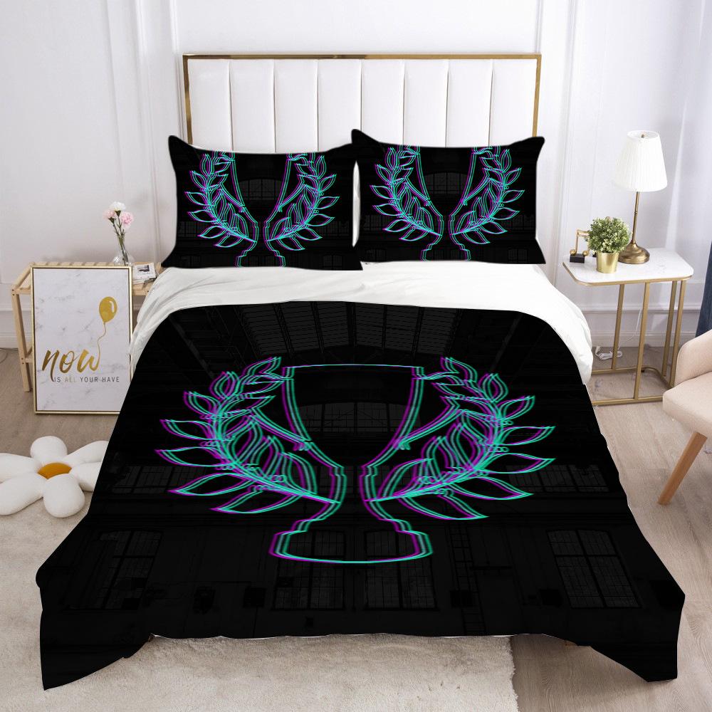 

3D Digital Printing Bedding Two Or Three-Piece Set Luxury Creative Style Polyester EU single 135*200