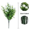 Artificial Flowers Seven Cross Milan Eucalyptus Camellia Office UV Fake Flowers Plastic Bouquet Wedding Home Decoration