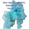 1 Yard Pleated Fabric Magic Color Ruffle Pleated Pleated Lace Rose Flower Pattern Organza Translucent Laser Gradient Lace