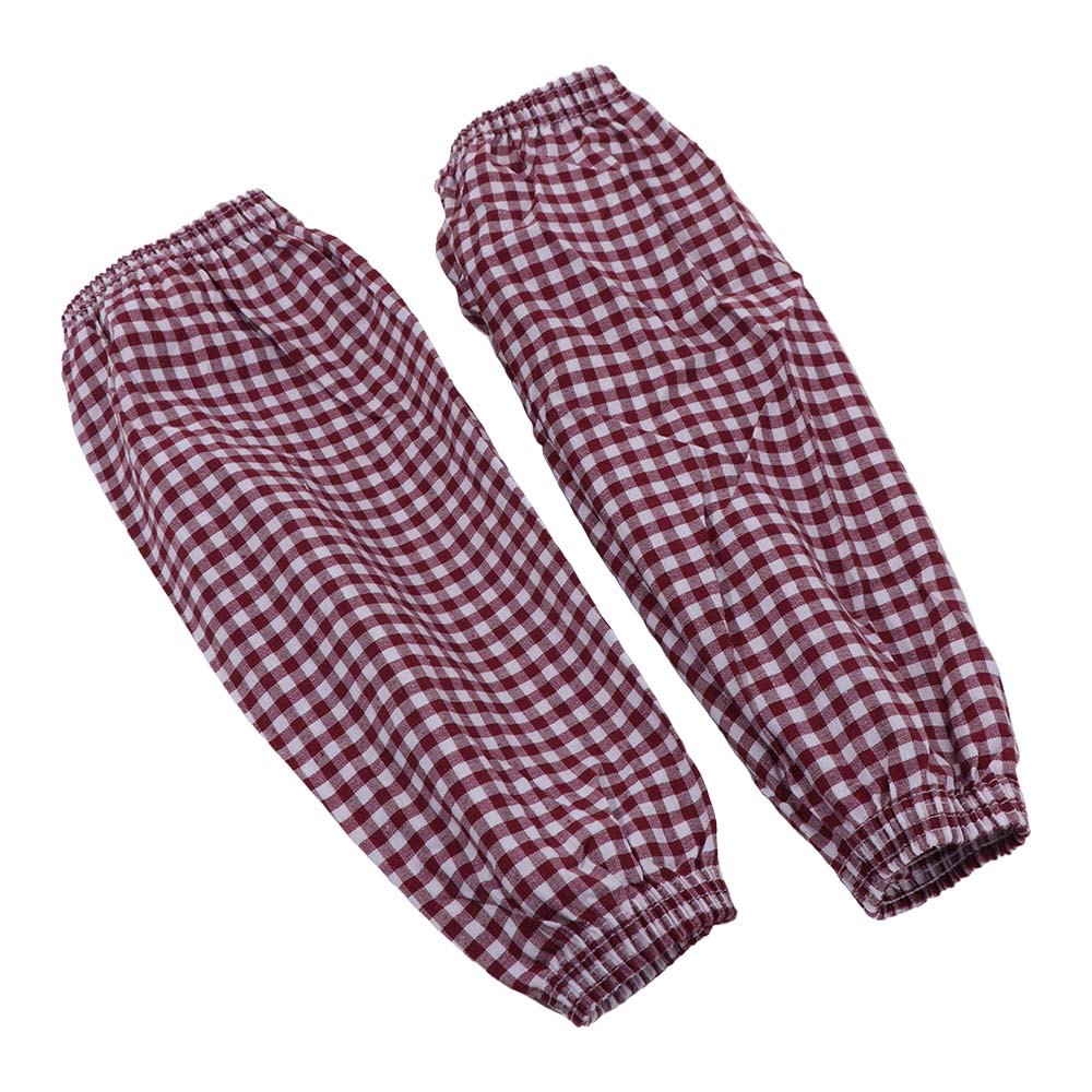 Breathable Cotton Lattice Arm Sleeves Dustproof Antifouling Arm Warmer Hand Covers Long Sleeves Cooling Sleeves Work вино красного