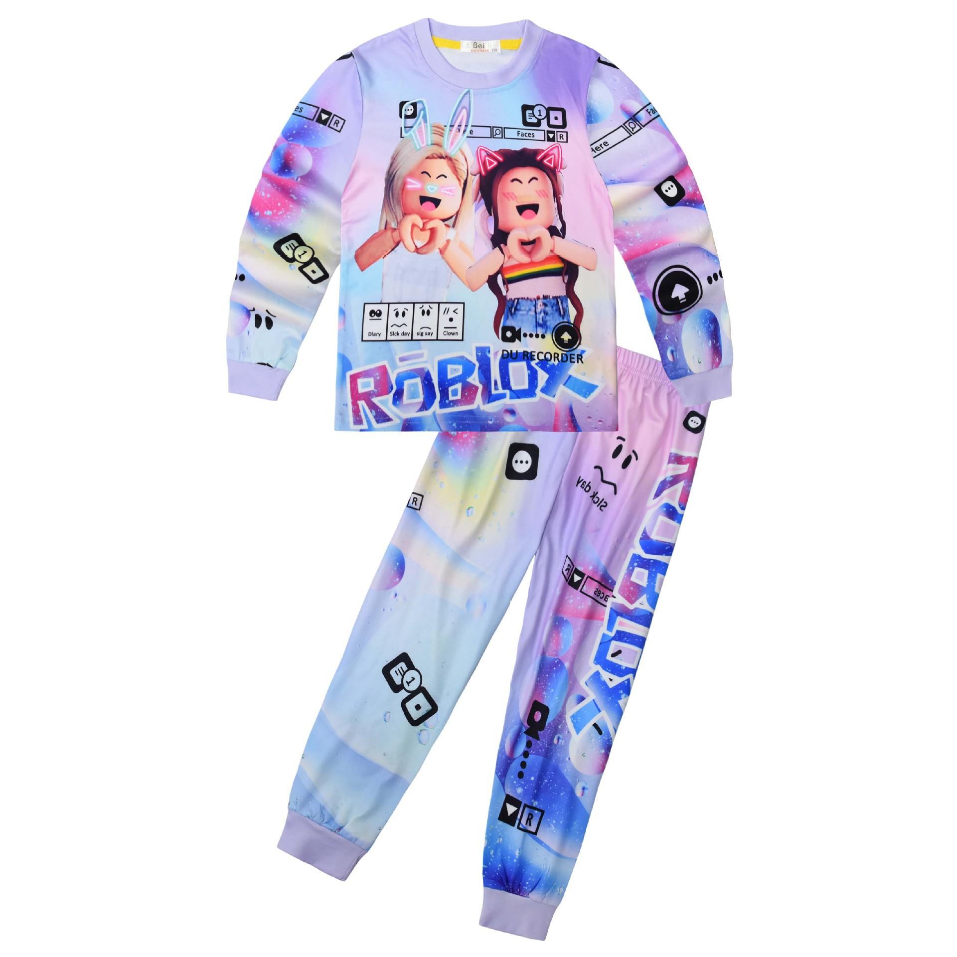 

Cartoon Digital Printing, Middle-Aged And Older Children S Loungewear Set, Long-Sleeved Two-Piece Set, Sleeping 7880. 110