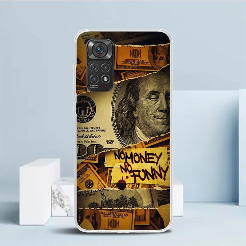 Banknote Dollar Cash Money Phone Case For Xiaomi Redmi Note 15 14 14S 13 12S 12 Pro Plus 11S 11 11T 11E 10S 10 + Soft TPU Back C