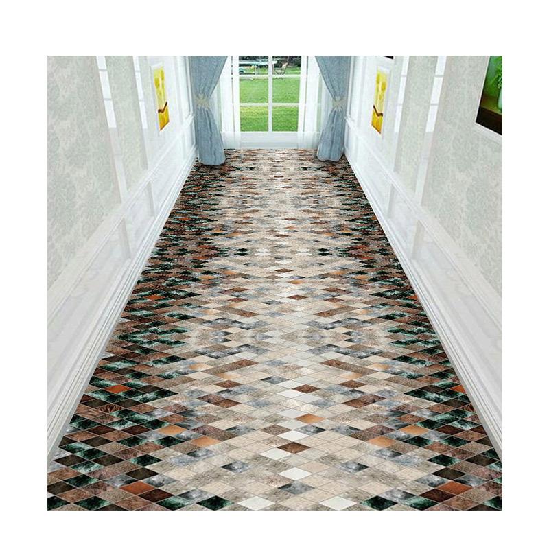 3D květinová a travnatá chodba Dlouhé koberce Lehký Luxusní Koberec do předsíně Protiskluzový běhoun Koberec Pastorační silniční rohožka na schodiště