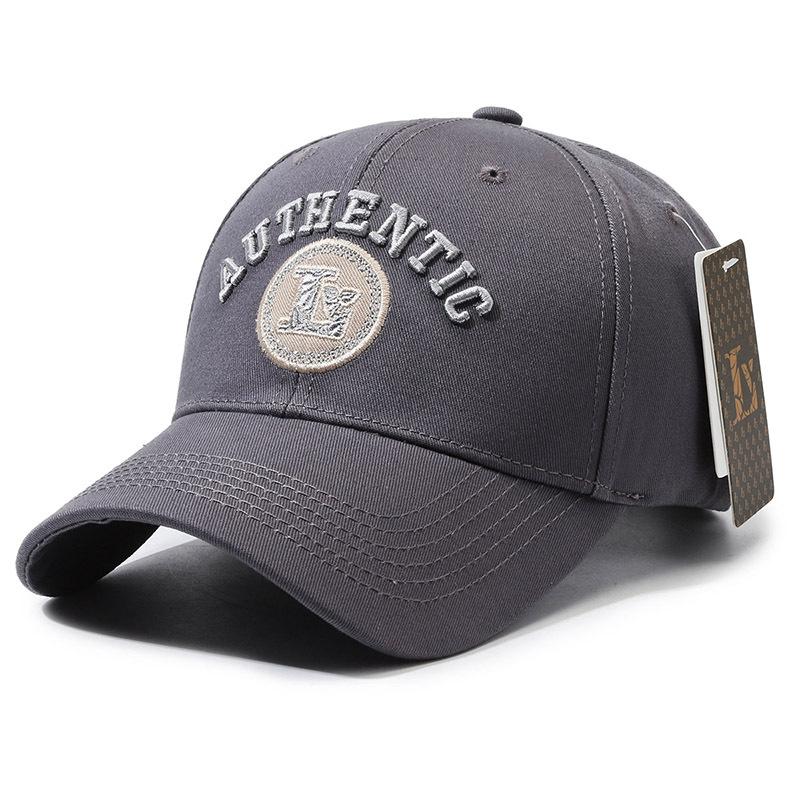 

New Baseball Cap Embroidered Letter L Sports Sunscreen Men s and Women s Sun Hats Breathable Versatile Casual Cap Adjustable сірий колір